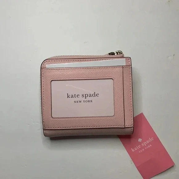 Kate Spade Wallet Saffiano Leather Crepe Pink New - Picture 3 of 12